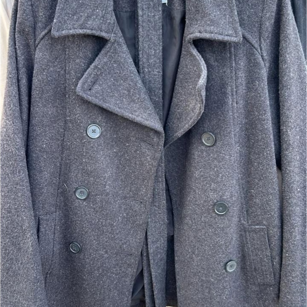 Gray Wool Peacoat